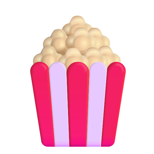 Popcorn icon representing movie snacks